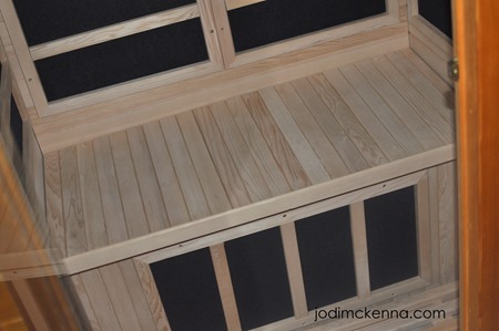 bench of golden designs sauna
