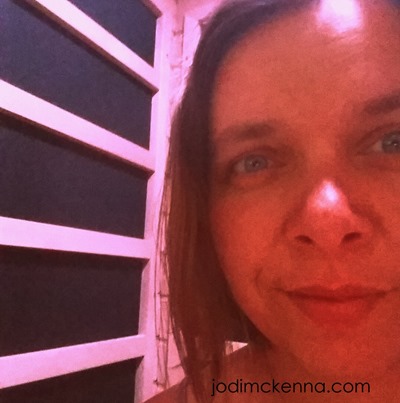 jodi in the golden designs infrared sauna