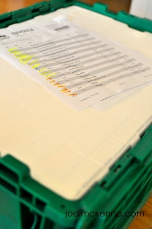 grocery check off list green bean