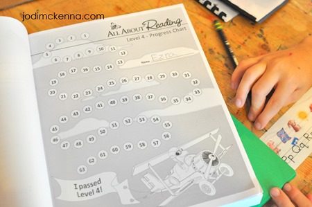 Progress Chart All About Reading Level 4
